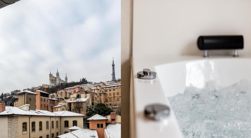 Sky'Room - Jacuzzi & Vue - Vieux Lyon Bagian luar foto